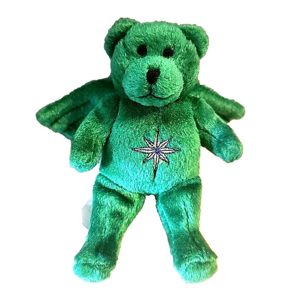 Holy Bears Plush Angel Green Star Christmas Ornament 5 Inch Stuffed Animal